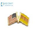 High quality custom metal debossed logo soft enamel country flag sean hannity lapel pin